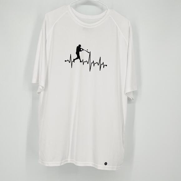 RTTB Baseball life heartbeat hydro performance drift shirt White Size XL - Picture 1 of 11